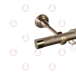 Карниз 1-рядный «Заглушка плоская» D25 Рифленая Антик