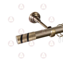 Карниз 1-рядный «Изольда» D25 Рифленая Антик / Чёрный