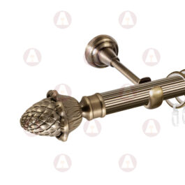 Карниз 1-рядный «Магнолия» D25 Рифленая Антик