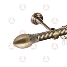 Карниз 1-рядный «Овал узор» D25 Рифленая Антик