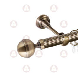 Карниз 1-рядный «Шар большой» D25 Рифленая Антик